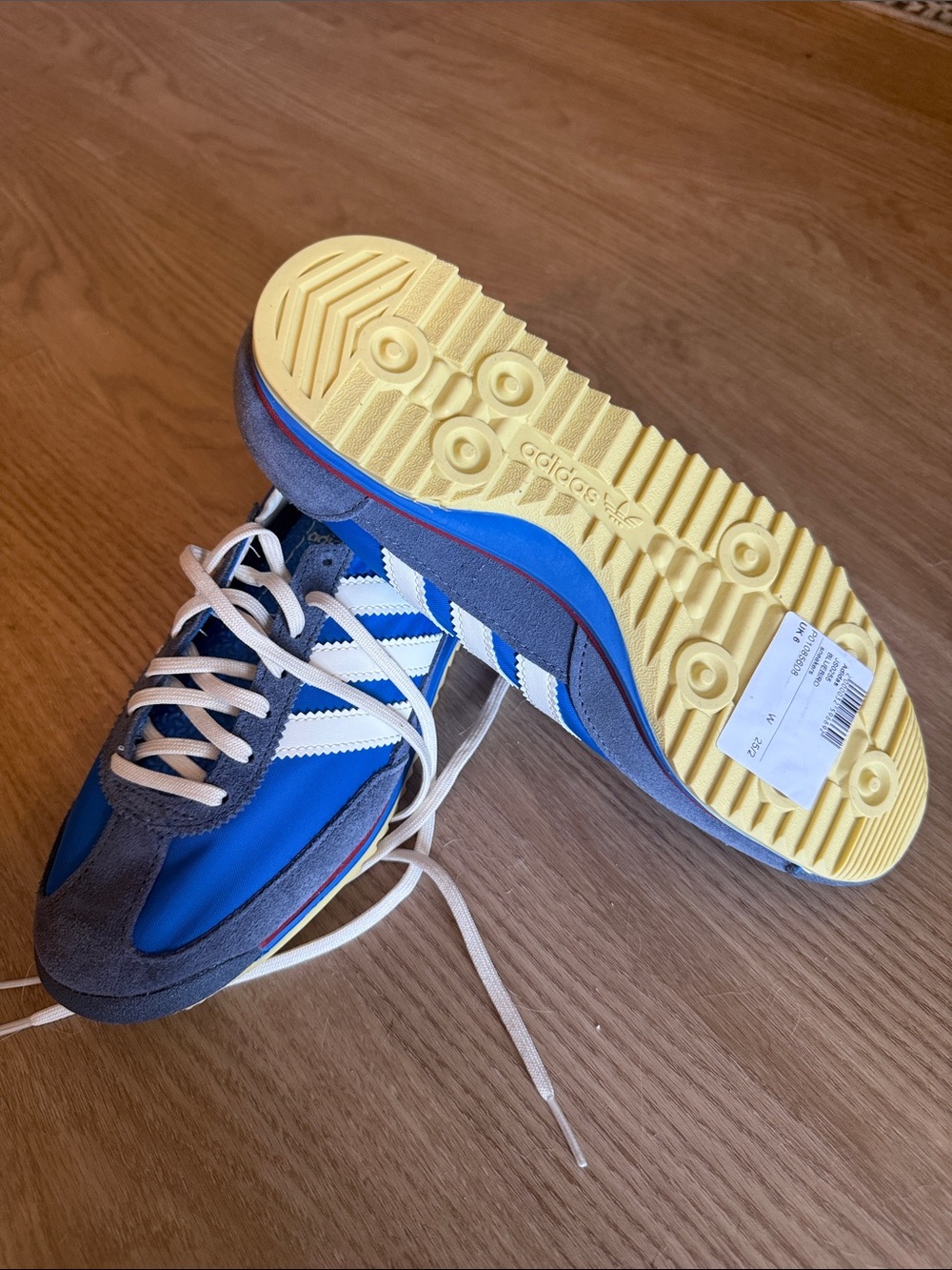 adidas Women’s Blue and White Retro Athletic Sneakers - Picture 5 of 5